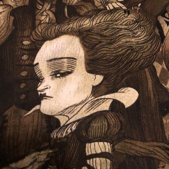 DISNEY ALICE THROUGH THE LOOKING GLASS GRAPHIC TSHIRT BLACK SMALL COTTON - #444 - Picture 8 of 9